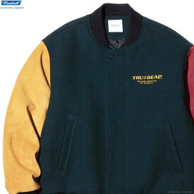 RADIALL ラディアル RADIALL TRUE DEAL - VARSITY JACKET (FORERST GREEN) [RAD-22AW-JK006-02] メンズ ジャケット アウター スタジャン レザー