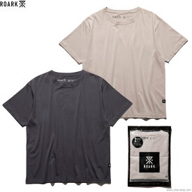 ROARK ロアーク 半袖Tシャツ メンズ オールシーズン 綿100％ カーキ チャコール M-XL ROARK REUSE 2PACK TEE (DESERT) 抗菌 防臭 2枚パック
