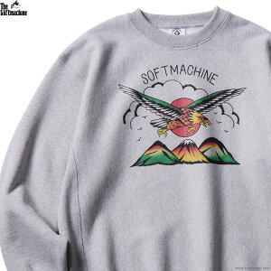 SOFTMACHINE �\�t�g�}�V�[�� �X�E�F�b�g �����Y �t�H�~�� ��75�� �|���G�X�e��25�� �O���[ M-XL SOFTMACHINE FREEDOM SWEAT (GRAY) TATTO �^�g�D�[�f�U�C�� �N���[�l�b�N