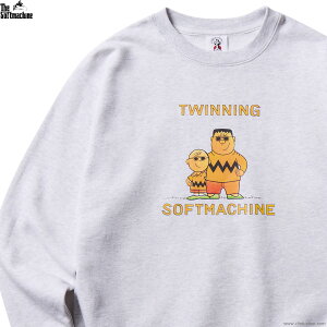 SOFTMACHINE �\�t�g�}�V�[�� �X�E�F�b�g �����Y �t�H�~�� ��75�� �|���G�X�e��25�� �O���[ M-XL SOFTMACHINE TWINNING SWEAT (GRAY) TATTO �^�g�D�[�f�U�C�� �N���[�l�b�N