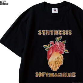 SOFTMACHINE ソフトマシーン 半袖Tシャツ メンズ オールシーズン 綿100％ ブラック M-XL SOFTMACHINE SYNTHESIS-T (BLACK) タトゥーデザイン TEE
