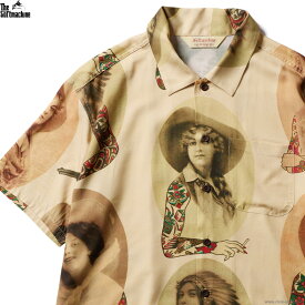 SALE セール 30％OFF SOFTMACHINE ソフトマシーン 半袖シャツ メンズ オールシーズン ポリエステル100% 総柄 M-XL SOFTMACHINE INKED WOMEN SHIRTS S/S タトゥーデザイン