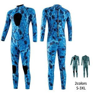 【P5倍!7428→実質7057円 10/27まで】3mm ウェットスーツ ウエットスーツ メンズ レディース 男女兼用 フルスーツ 日焼け止め UVカット マリンスポーツ ダイビング シュノーケリング サーフィ