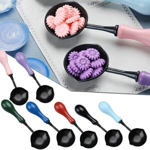 【新発売限定記念価格!】シーリングワックス 2点セット スプーン ワックスシールウォーマー温暖化スプーン ワックスシーリングワックスビーズ溶解スプーン レトロな ワックス炉 スプー