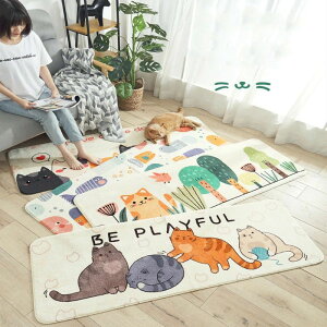 【P5倍!2079→実質1975円 10/27まで】子供用マット40*120cm ラグ マイクロファイバー ホットカーペット 床暖房 おしゃれ こたつ敷布団 じゅうたん ラグマット カーペット 絨毯 グリーン シャギー