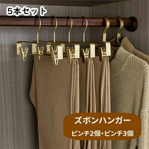 【P5倍!2980→実質2831円 10/27まで】ハンガー ズボン おしゃれ ズボンハンガー 5本セット ボトムハンガー すべらない 洗濯ハンガー 収納 省スペース 物干しハンガー 家庭用 ホテル用 型崩れに