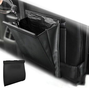 【P5倍!1980→実質1881円 10/27まで】新型 車用ゴミ箱 アルファード専用 マグネット式 フック付き ゴミ入れ 5kg 耐荷重 カー用品 収納 小物入れ 便利グッズ PU レザー製 大容量 防水仕様 多機能