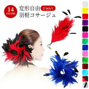 【P5倍!1421→実質1350円 10/27まで】 2way 超変形自由 羽毛頭飾り パーティードレス ウェディングドレス 髪飾り ヘアアクセサリー ダンス かわいい セクシー 安全ピンとヘアクリップ 成人式 浴