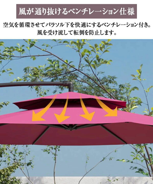 楽天市場】【限定販売！7/11まで】パラソル ガーデンパラソル 大型 風 