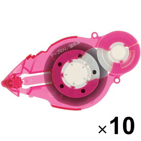 【送料無料】まとめ買い プラス テープのり スピンエコ 交換テープ 8.4mm 強粘着 ピンク 37-578 10個セット - メール便発送