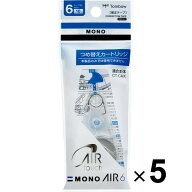 【送料無料】5個まとめ買い トンボ鉛筆 修正テープ MONO AIR モノエアー 6mm 詰め替え用カートリッジ - …