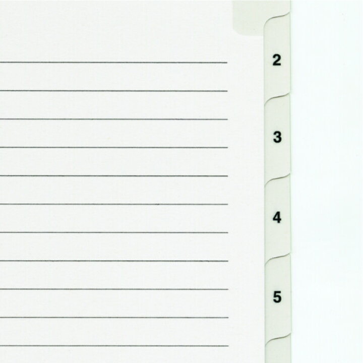 マルマン B5 ラミネートタブインデックス カラー 色 タスク 見出し 02 管理 整理 書類 仕事 メール便対象 科目 分類 ルーズリーフ 5山