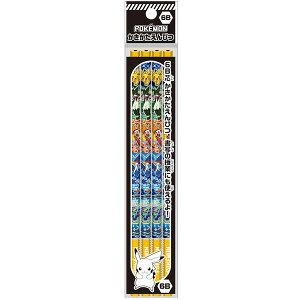 【1000円以上お買い上げで送料無料♪】ポケットモンスター かきかたえんぴつ 6B 4本パック 2025年モデル 鉛筆 太芯 六角軸 書写 入学 進級 プチギフト ショウワノート - メール便発送