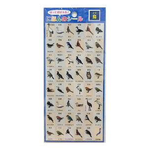 【1000円以上お買い上げで送料無料♪】にほんのシール 鳥 48ピース入 クリア 透明 都道府県 弱粘着 イラスト 社会 地図 日本製 東京カートグラフィック - メール便発送