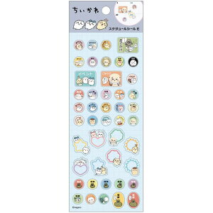 【1000円以上お買い上げで送料無料♪】ちいかわ スケジュールシール E柄 透明 クリア ハチワレ うさぎ 手帳 ノート デコレーション かわいい エンスカイ - メール便発送