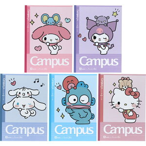 �y���������z�T�����I�L�����N�^�[�Y Campus �L�����p�X�m�[�g B5 �h�b�g A�r/7mm 5���p�b�N �V�i�����[��/�N���~/�}�C���� ���킢�� - ���[���֔���