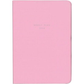 【送料無料】ダイゴー 手帳 2024年3月始まり ミル ウィークリー A6 ピンク E9565 - メール便発送