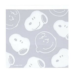 【1000円以上お買い上げで送料無料♪】SNOOPY スヌーピー ホワイトシリーズ スクエアメモ A柄 4柄×各25枚 9.5×9.5cm 白×透明 かわいい 日本製 ビーエスエス - メール便発送