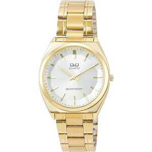 【送料無料】シチズン Q&Q 腕時計 アナログ 防水 メタルバンド QB78-001 メンズ ゴールド×シルバー - メール便発送