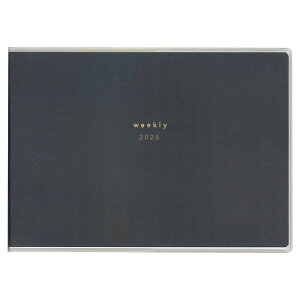 【送料無料】ダイゴー 2026年 手帳・ダイアリー 1月始まり isshoni. ノートブック 15インチ対応 見開き1週間 ブラック - メール便発送