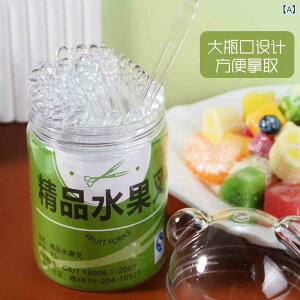 フルーツフォーク 使い捨てタイプ 100本セット プラスチック製 透明ケース ケーキ デザート 業務用 家庭用 イベント パーティー
