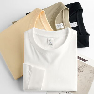 Tシャツ メンズ 長袖Tシャツ カットソー 230g コットン クルーネック トップス 無地 プルオーバー 普段使い リラックスウェア 秋冬