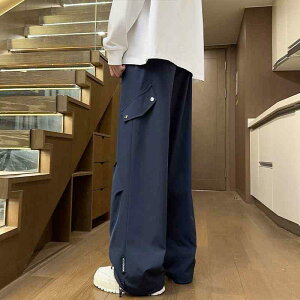 カーゴパンツ メンズ アウトドア 防水 防風 ストレート ゆったり カジュアル ワークパンツ 男性用 春秋 黒 紺 ベージュ 伸縮性 多機能 普段使い