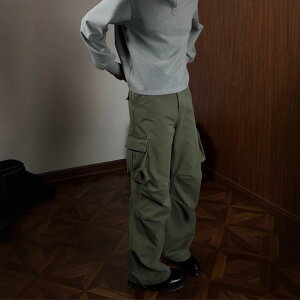 ワークパンツ メンズ 男性用 高腰 ストレートパンツ カジュアル ズボン 綿 無地 普段使い 部屋着 ブラック系