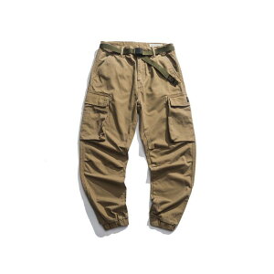 パンツ メンズ 男性用 カーゴパンツ ワークパンツ テーパードパンツ ミリタリー カーキ ブラック 綿 秋冬 厚手