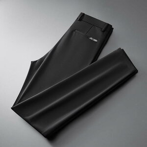 パンツ 男性用 紳士服 カジュアルパンツ ストレート 中厚手 ウエストゴム スラックス ナイロン混紡 大きいサイズ ブラック 黒 ネイビー 紺 無地 春秋