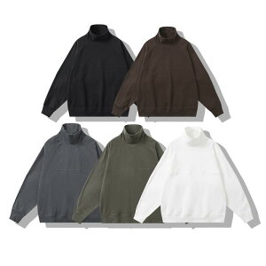 トレーナー メンズ 男性用 プルオーバー 立襟 ジャージ トップス 部屋着 普段使い 伸縮性 ポリエステル混紡 無地 カフェオレ色 アイボリー ホワイト 白 緑 ダークグレー ブラック 黒 春