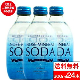 【 送料無料 】【 1ケース 】能勢酒造 ノセ ミネラルソーダ 強炭酸水 300ml 24本 炭酸 強炭酸 ミネラル ソーダ 能勢ソーダ ノセソーダ 瓶 ビン 国産 ケース 炭酸飲料 割材 天然炭酸水 ハイボール まとめ買い
