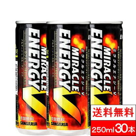 【 送料無料 】【 1ケース 】サンガリア ミラクルエナジーV 250g×30缶 エナジードリンク 缶 SANGARIA まとめ買い 箱 ケース