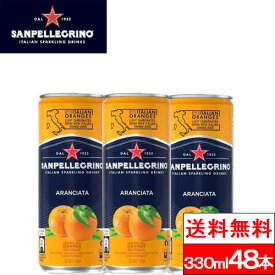 【送料無料】 サンペレグリノ スパークリング アランチャータ (オレンジ) 330ml 24本 2箱 （48本） 果汁 微炭酸 イタリア 炭酸飲料 スパークリングウォーター
