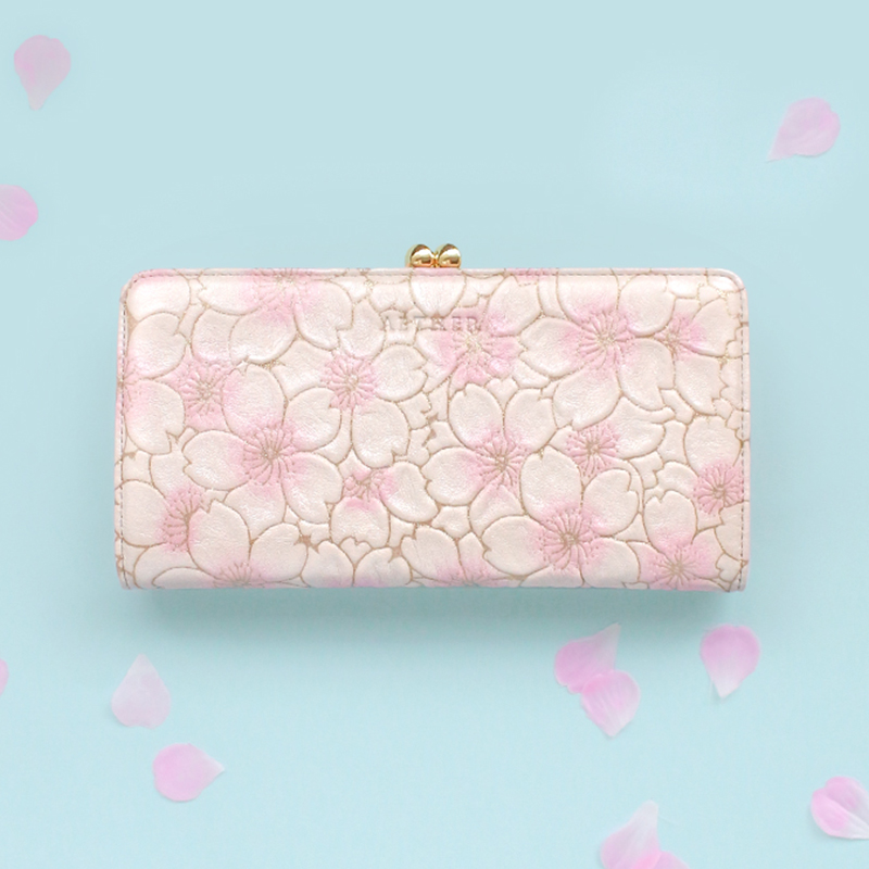 楽天市場】【AETHER】 長財布 がま口 レディース イタリア製 桜柄 