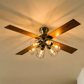 リモコン付 シーリングファン 6灯 JAVALOELF ジャヴァロエルフ JE-CF048 シーリングファンライト 照明器具 天井照明 直付け シーリングライト リモコン オシャレ 電気 LED