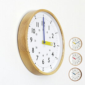 掛け時計 電波時計 ストゥールマン CL-2937【壁掛け時計 時計 アナログ 木 北欧 カラフル 壁掛け電波時計 壁時計 結婚祝い 新築祝い 引っ越し祝い ウッド デザイン おしゃれ かわいい 可愛い 子供部屋 子供 ポップ 西海岸 出産祝い 知育時計 新生活 テレワーク】
