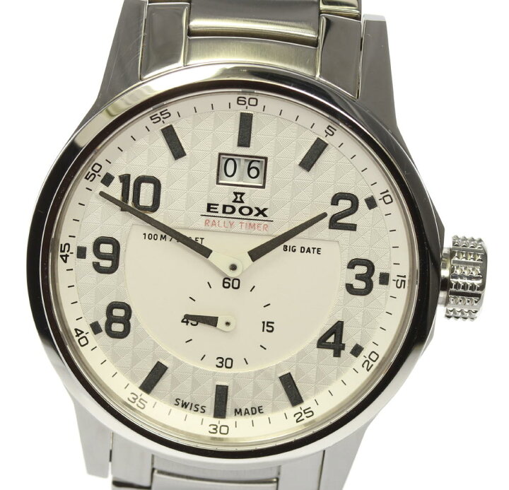 楽天市場】☆美品【EDOX】エドックス ラリータイマー ビッグデイト 