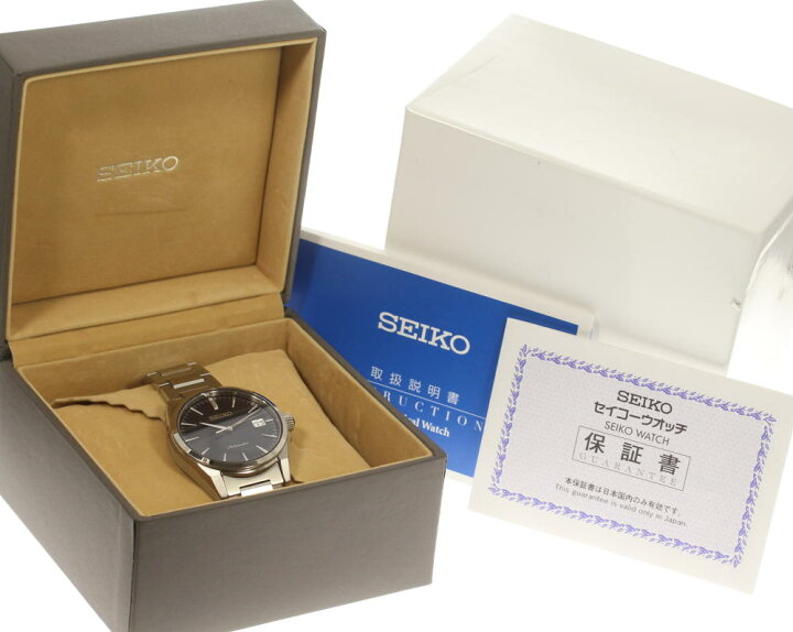 楽天市場】☆極美品 箱保付【SEIKO】セイコー プレサージュ デイト  