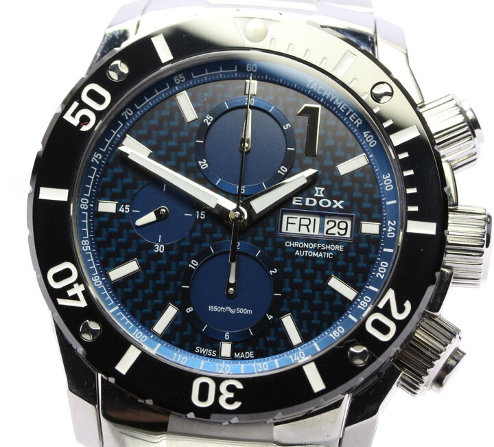 楽天市場】☆美品【EDOX】エドックス クラスワン クロノオフショア 