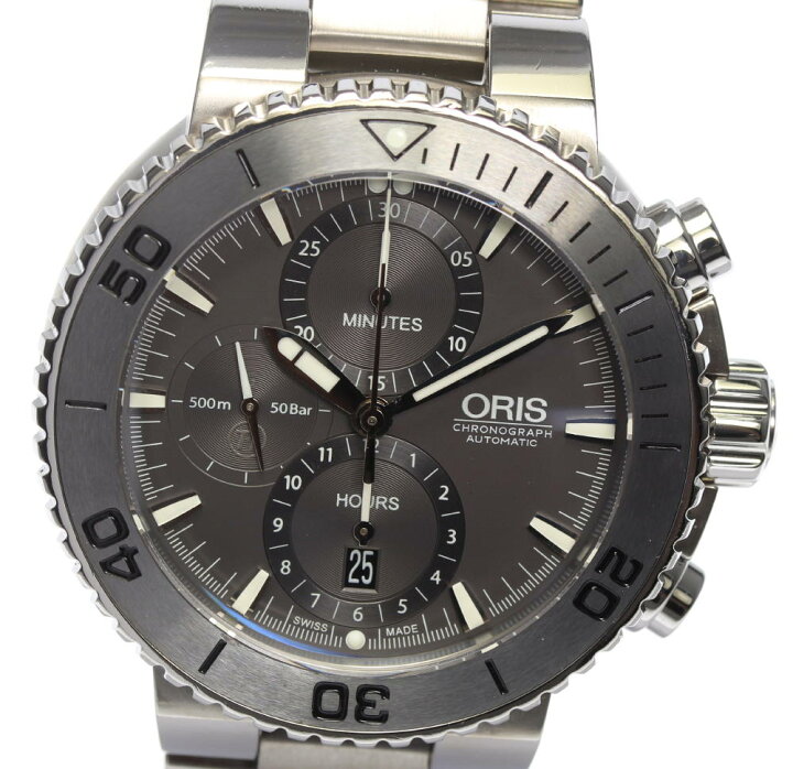 楽天市場】☆良品【ORIS】オリス アクイス デイト クロノグラフ 7655 