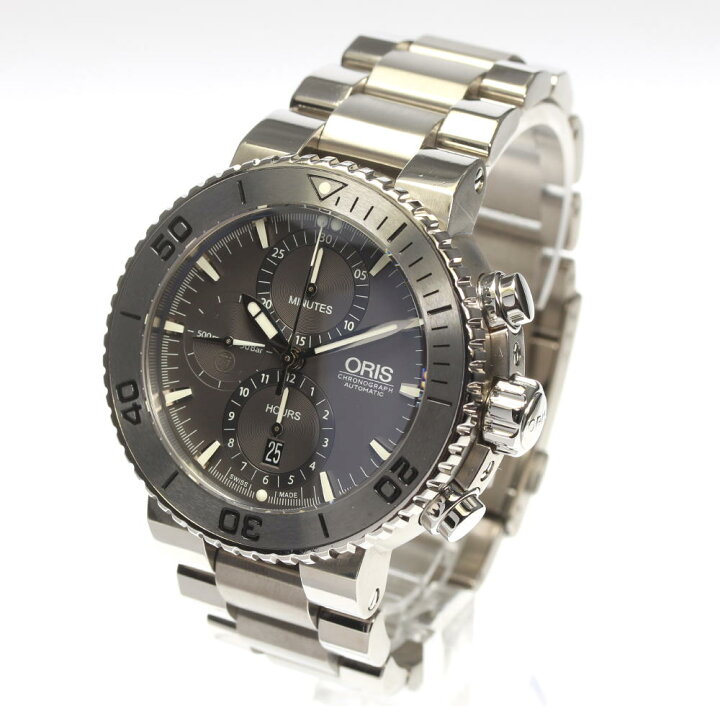 楽天市場】☆良品【ORIS】オリス アクイス デイト クロノグラフ 7655 