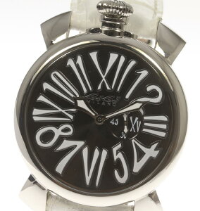 ☆良品【GaGa MILANO】ガガミラノ マヌアーレ スリム46 スモールセコンド 5080.2 クォーツ メンズ【中古】