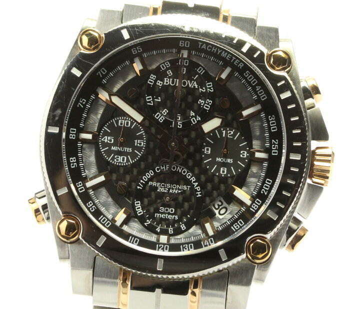 楽天市場】☆良品【BULOVA】ブローバ プレシジョニスト クロノグラフ  