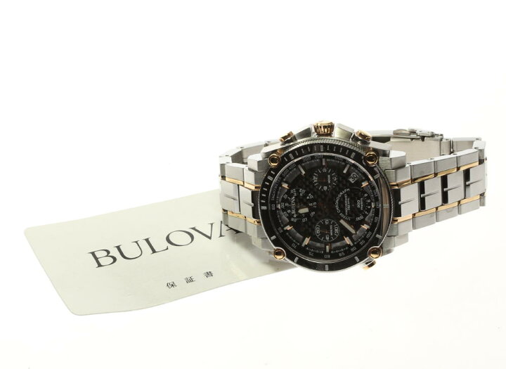 楽天市場】☆良品【BULOVA】ブローバ プレシジョニスト クロノグラフ 