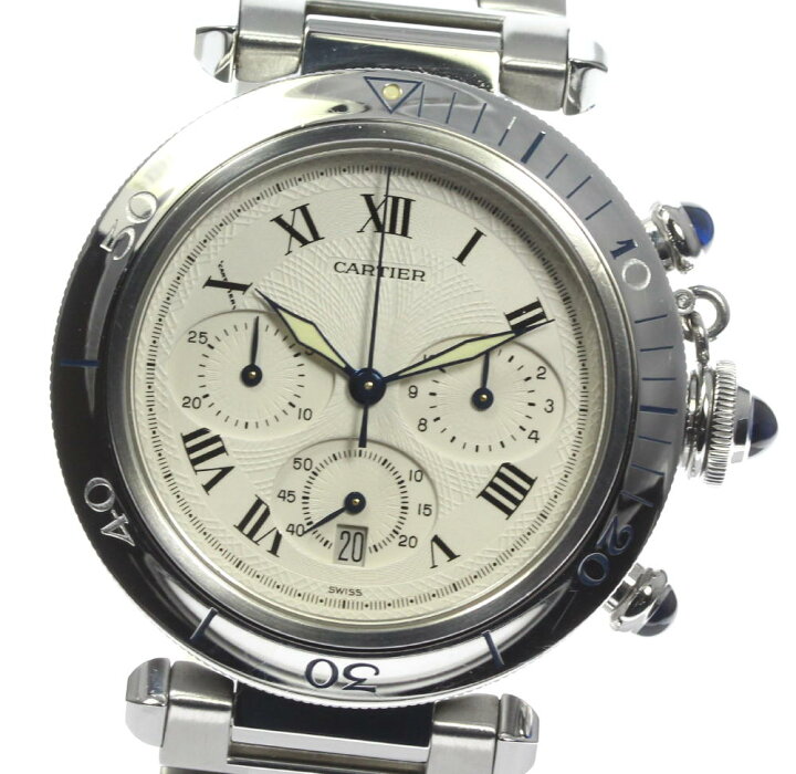 楽天市場】【CARTIER】カルティエ パシャ 38mm クロノグラフ W31018H3