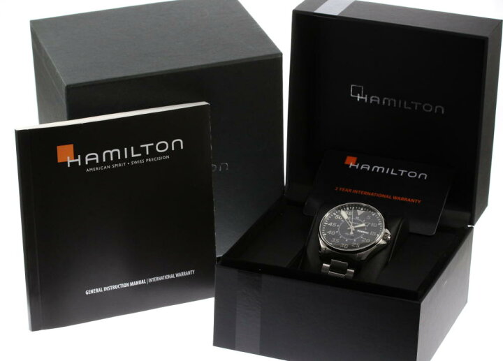 楽天市場】良品☆箱・保【HAMILTON】ハミルトン カーキ パイロット 