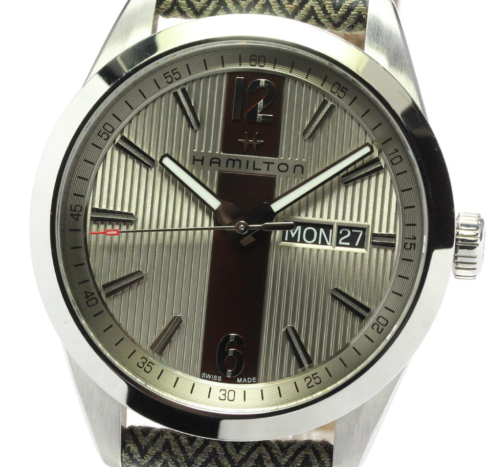 メンズ腕時計 HamiltonブロードウェイH433110デイデイトQZメンズ 腕時計(アナログ) 大人女性の