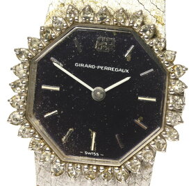 ☆訳あり品【GIRARD-PERREGAUX】ジラール・ペルゴ ダイヤベゼル 手巻き レディース【中古】