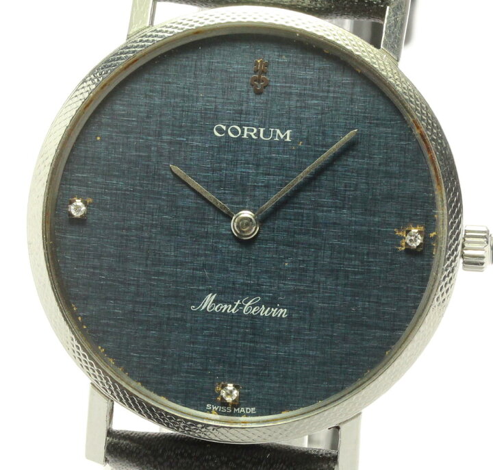 楽天市場】【CORUM】コルム モンセルヴァン 3Pダイヤ 57019 手巻き 